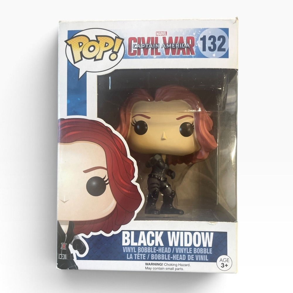 Funko Pop Black Widow Marvel Civil War 132 Vinyl Figure Black Tactical Suit